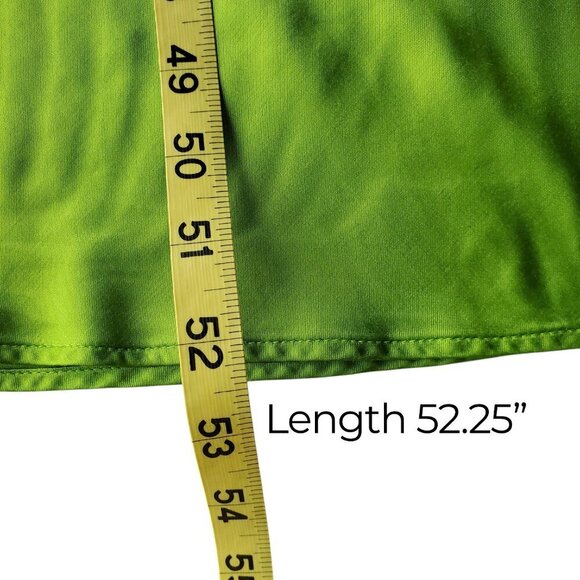 Zara Blogger Favorite Long Neon Green Super Sexy Slinky Satin Slip Maxi Dress M - Picture 13 of 16